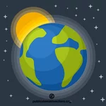 Planeten jorden og solen