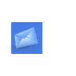 नीली पृष्ठभूमि ई-मेल कंप्यूटर आइकन वेक्टर ड्राइंग