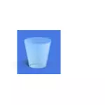 青色の背景色のゴミ箱を空コンピューター アイコン ベクトル画像