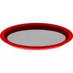 Vector graphics of red metal tray
