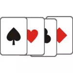 Vectorul ar clip set de jocuri de noroc carduri