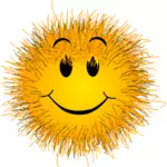 Fluffy smiley vector illustration