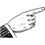 Vector clip art of pointy finger