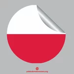 ポーランド国旗剥離ステッカー