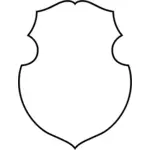 Imagem de contorno de um escudo