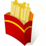 Patatine fritte in grafica vettoriale wrapper