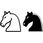 Zarejestruj wektor grafika koń szachista