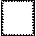 Image vectorielle d'icône timbre-poste blanc rectangulaire