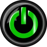 Zelené tlačítko napájení a černá