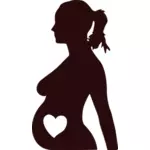 Schwangerschaft-silhouette