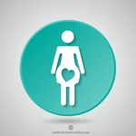 Беременная женщина символа