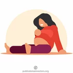 Immagine vettoriale donna incinta