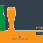 プレミアム ビールのベクトルの背景