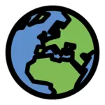 Simple globe icon