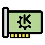 Vetor desenho do ícone de hardware principal do KDE