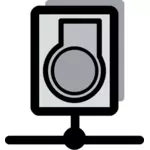 Primary server icon vector clip art