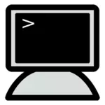 Primaire KDE terminal pictogram vector tekening