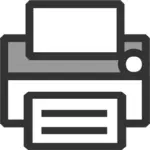 Illustration vectorielle de l'icône d'imprimante de bureau simple