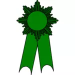 Векторное изображение медали с зеленой лентой