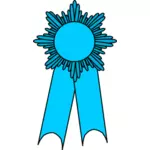 Vector miniaturi de Medalia cu o panglică de lumina albastră