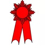 Vektorgrafik-Medaille mit roter Schleife
