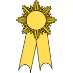 Vektorový obrázek medaile žlutou stužkou