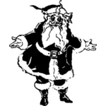 Santa welcomes you vector image