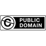 Public domain sign vector clip art