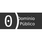 Public domain tag in Spanish vector image