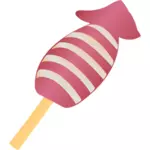 Grilled squid on a stick