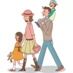Familie een wandeling