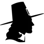 Puritan silhouette vector image