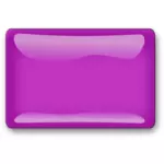 Gloss purple square button vector clip art