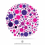 Розовые и фиолетовые точки