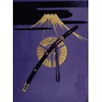Fuji ungu dan pedang