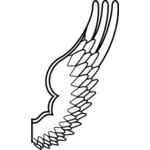 Disegno di un'ala di uccello mitologico