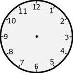 גרפיקה וקטורית של שעון קיר עם מספרים