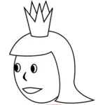 Queen's cap de desen vector