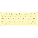 Golden qwerty keyboard vector image