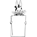Easter bunny annonce Conseil vector image