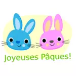 Joyeuses Pâques logo-ul de desen vector