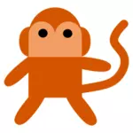 Cheeky Monkey vektor gambar