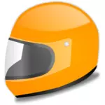 البرتقالي سيارة سباق خوذة ناقلات الرسومات