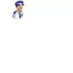 Полицейский аватар Векторный icon