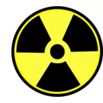 Radioaktive Warnung Bezeichnung Vektor-ClipArt