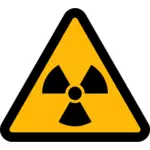 Vector illustration of triangular radioactivity sign