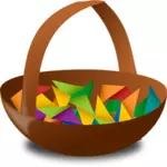 Ilustración de vector de la cesta de Pascua vacío