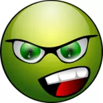 Image vectorielle vert avatar en colère