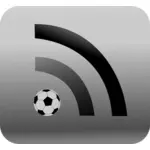 RSS kanál pro sportovní zpravodajství vektorový obrázek