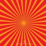 Radiale Sonnenstrahlen rot und orange
